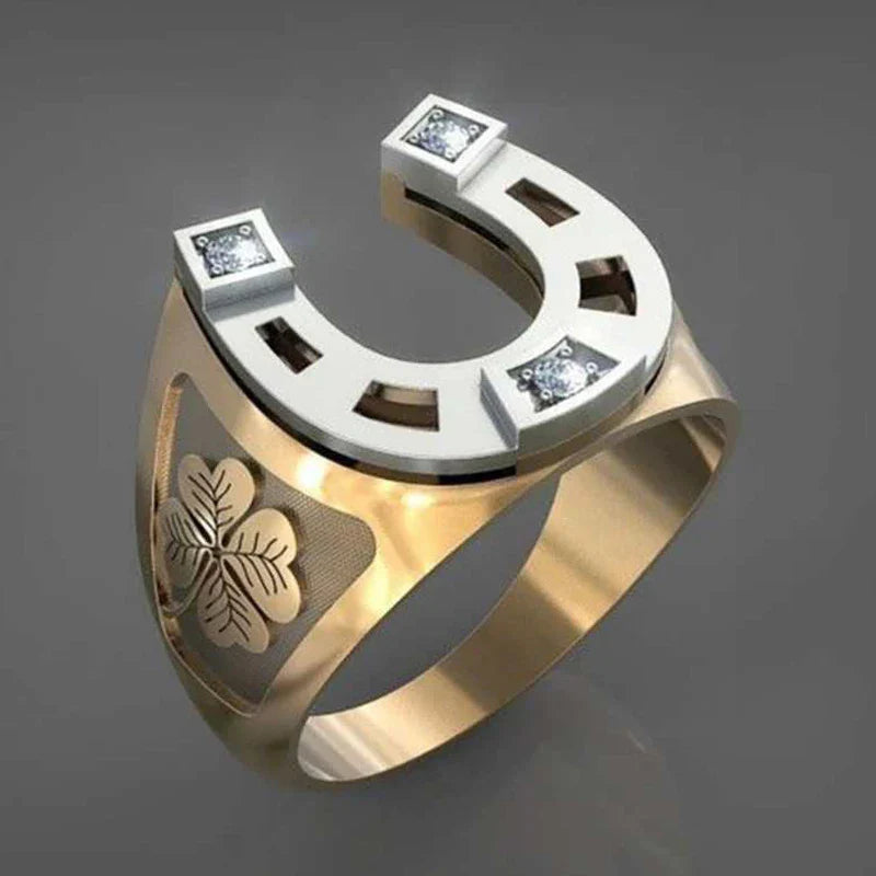 Men's lucky horseshoe ring Dream Horse
