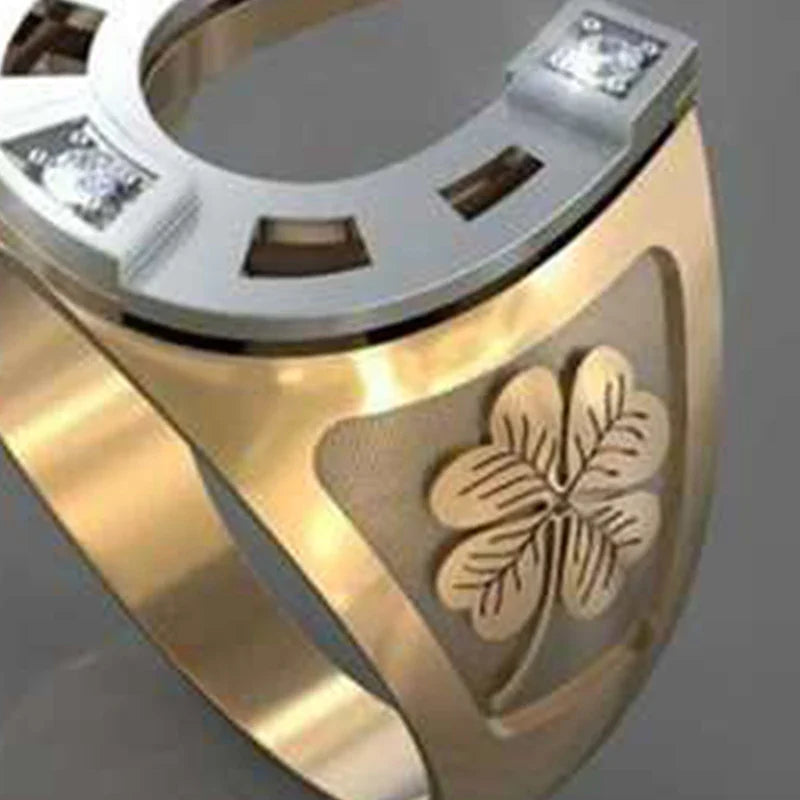 Men's lucky horseshoe ring Dream Horse