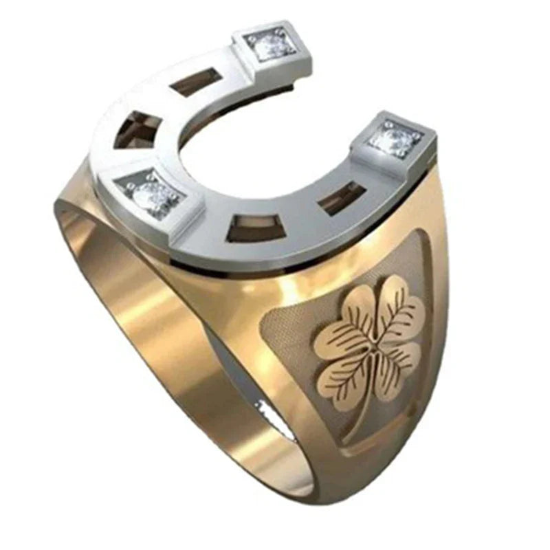 Men's lucky horseshoe ring Dream Horse