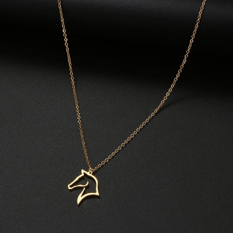 Horse pendant necklace gold - Dream Horse