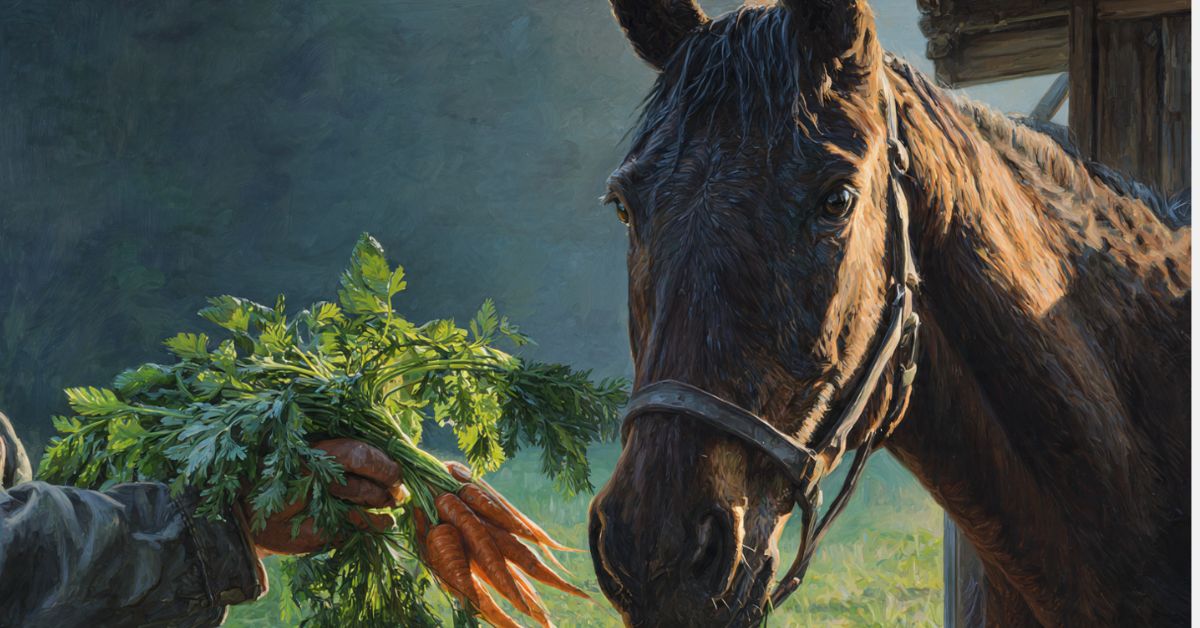 Can Horses Eat Carrot Tops