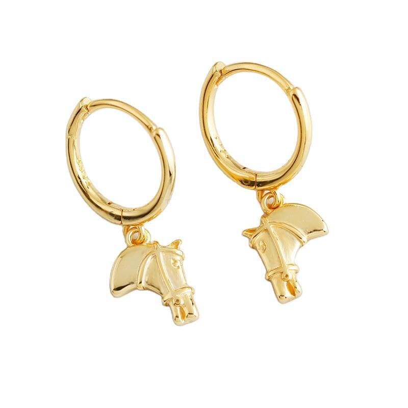 14k gold horse earrings (Women) - Dream Horse