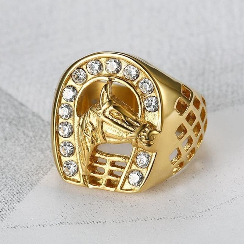 14k gold horseshoe ring - Dream Horse