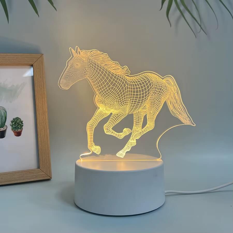 3D horse night light sc