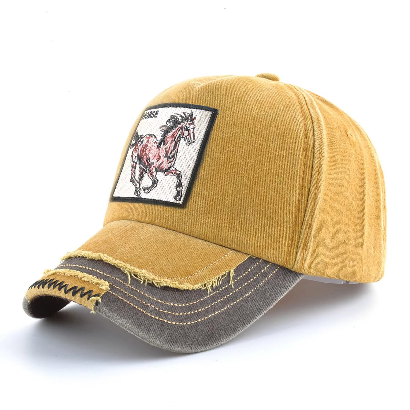 Adjustable horse baseball cap
