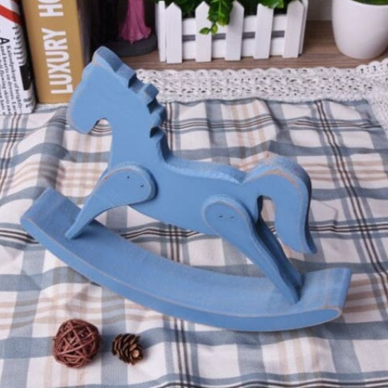 Blue rocking horse