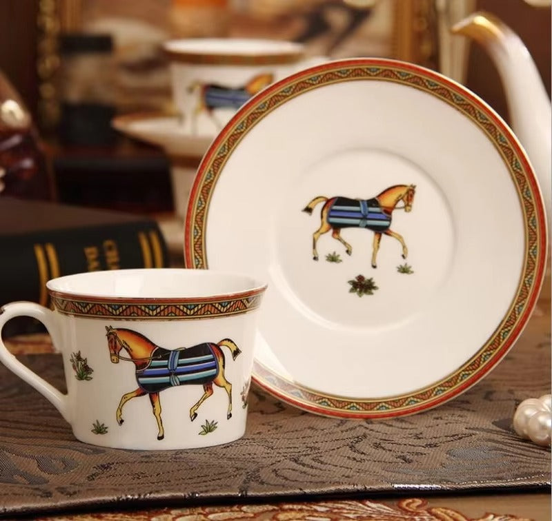 Cups with horses