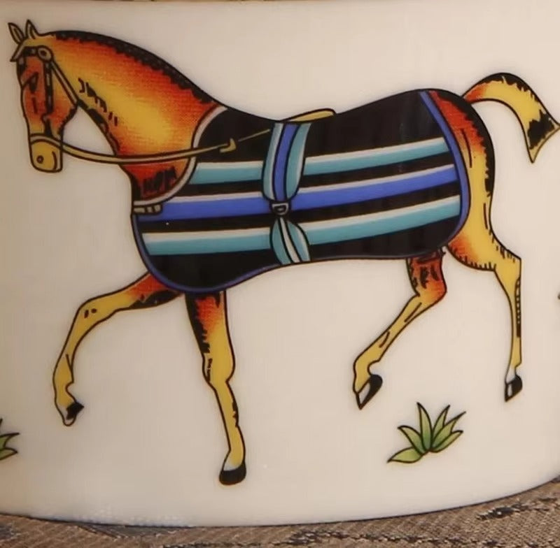 Cups with horses
