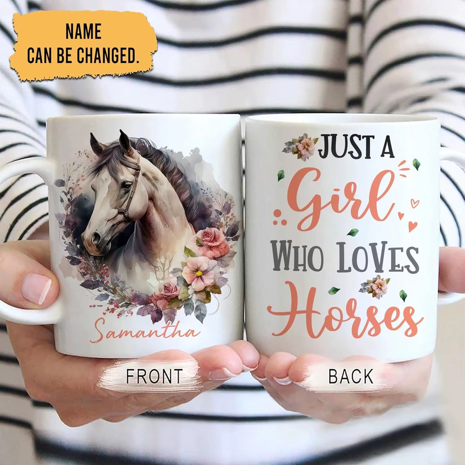 Cups with horses (ceramic)