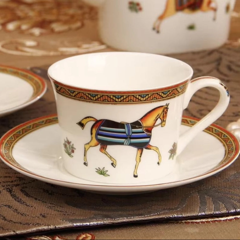 Cups with horses