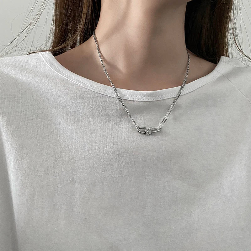 Horse shoe charm necklace