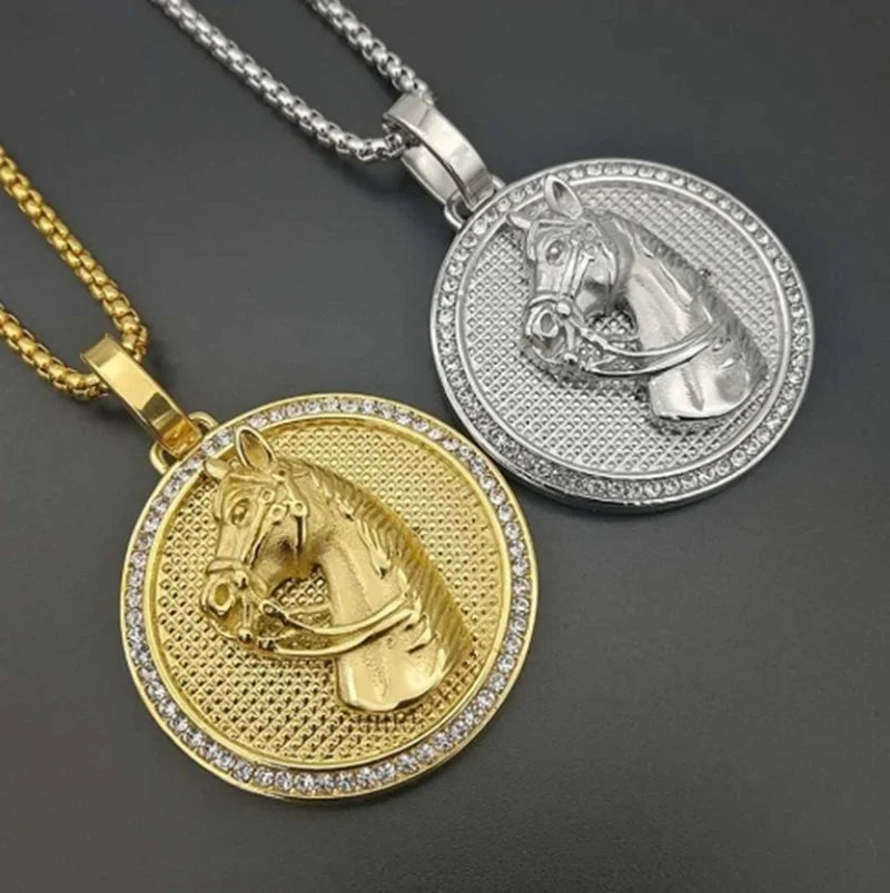 Horse coin necklace
