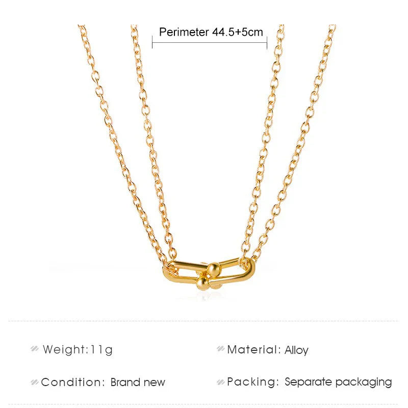 Horse shoe charm necklace