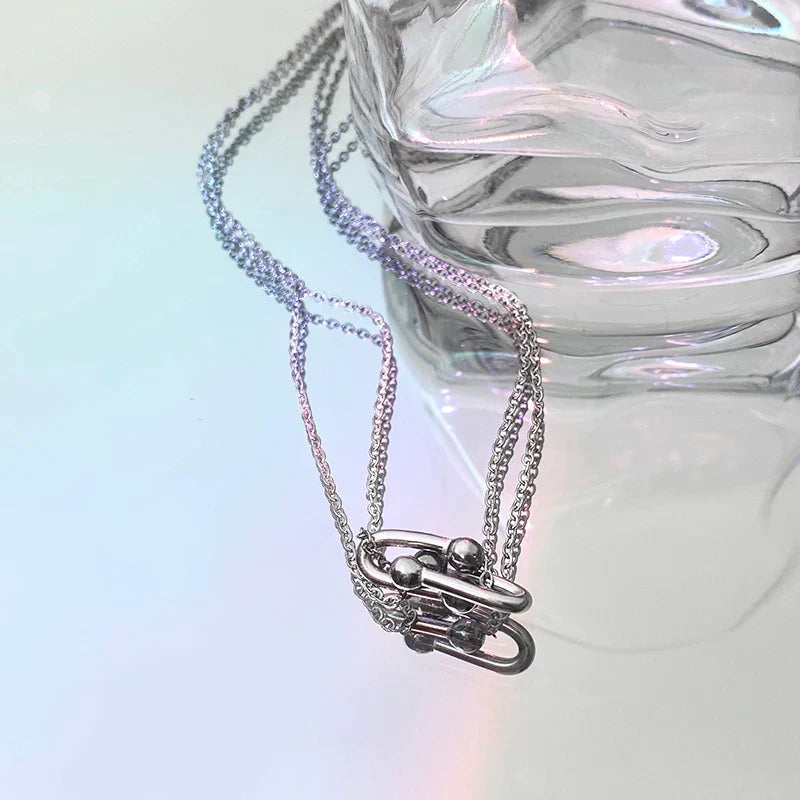 Horse shoe charm necklace