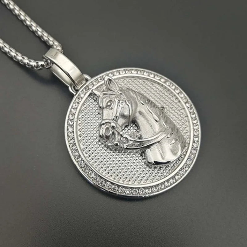 Horse coin necklace