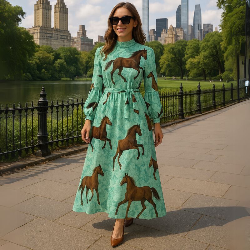 Horse print dress
