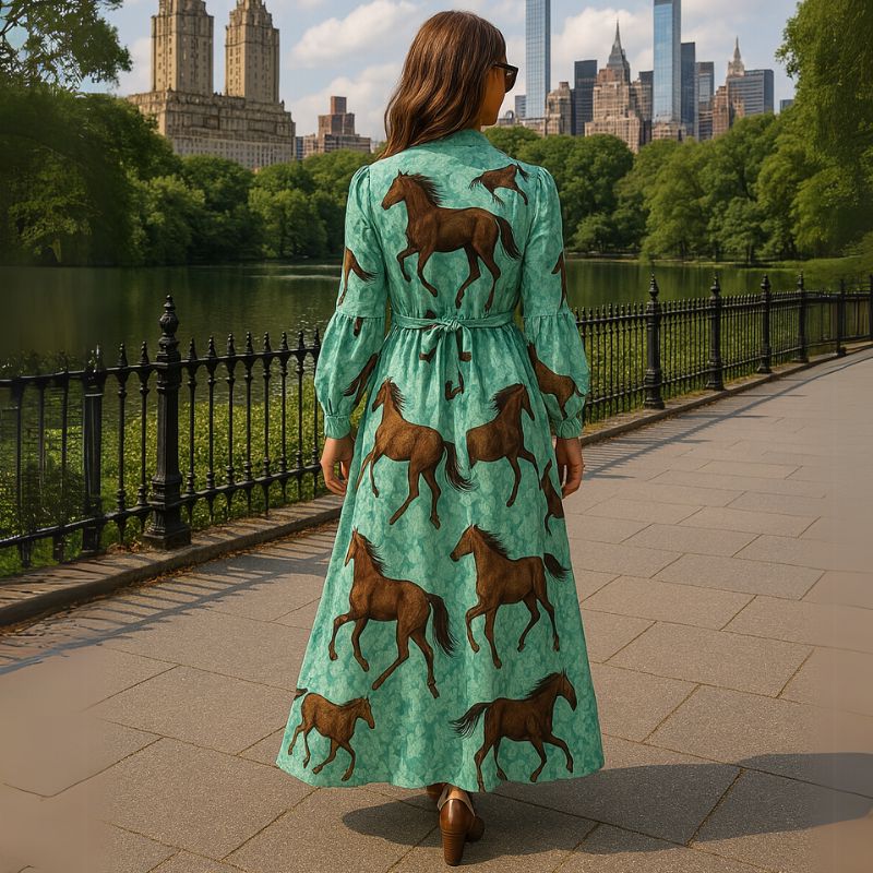 Horse print dress