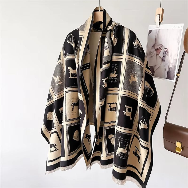 Horse design scarf