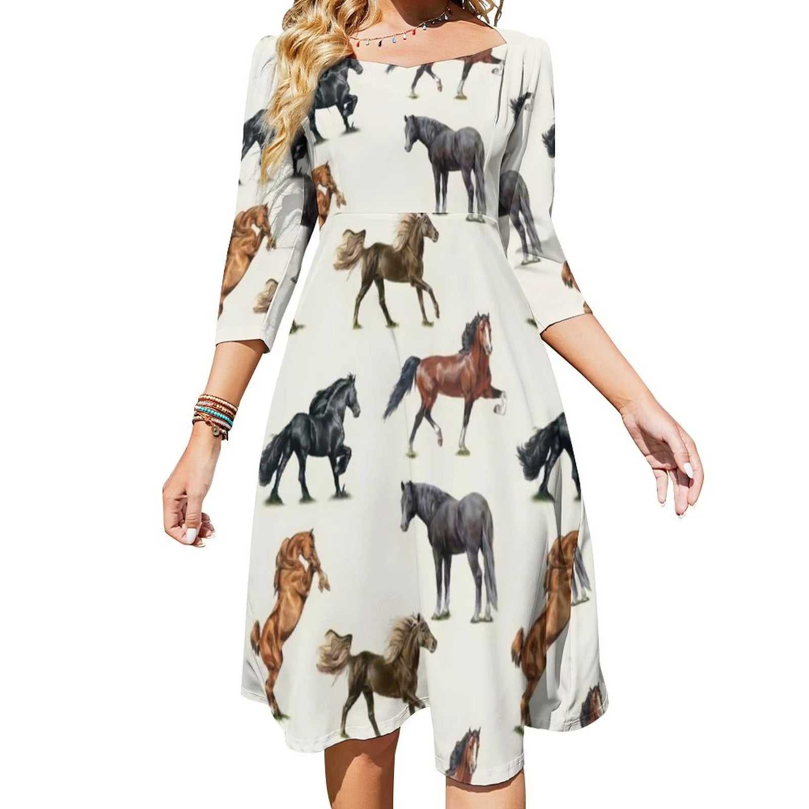 Horse print dress