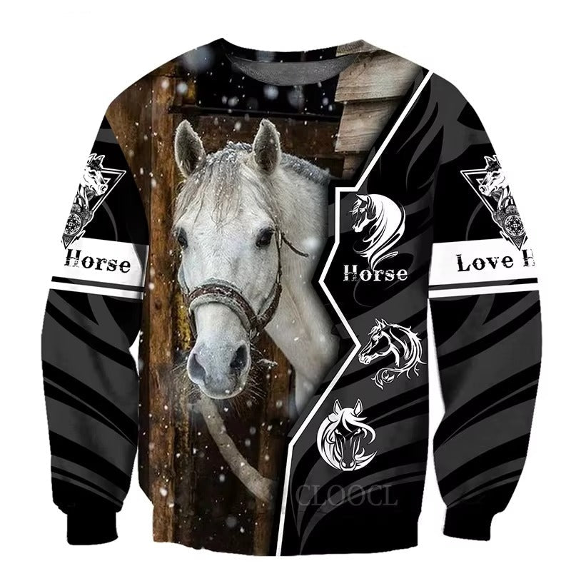 Horse print sweater