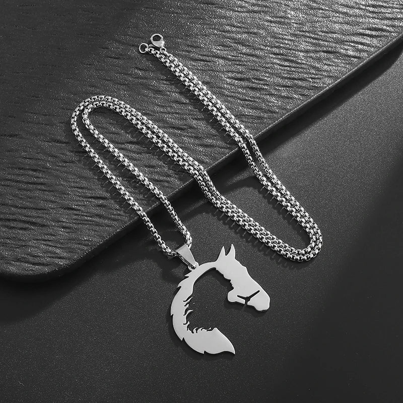 Silver horse pendant