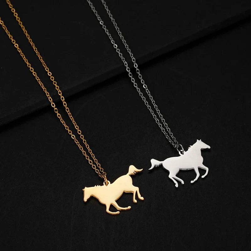 Necklace with a horse on it