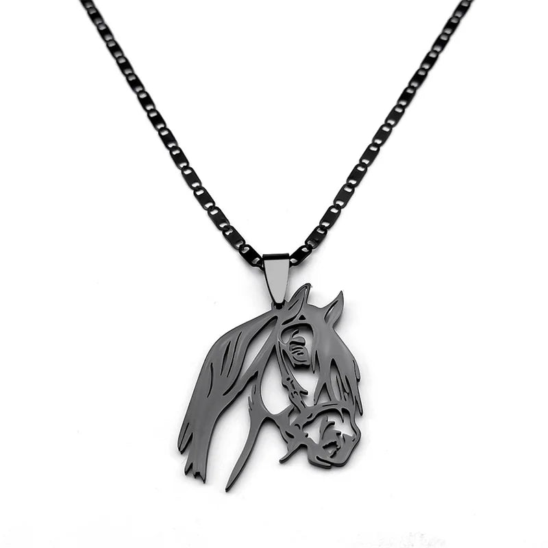 Black horse pendant