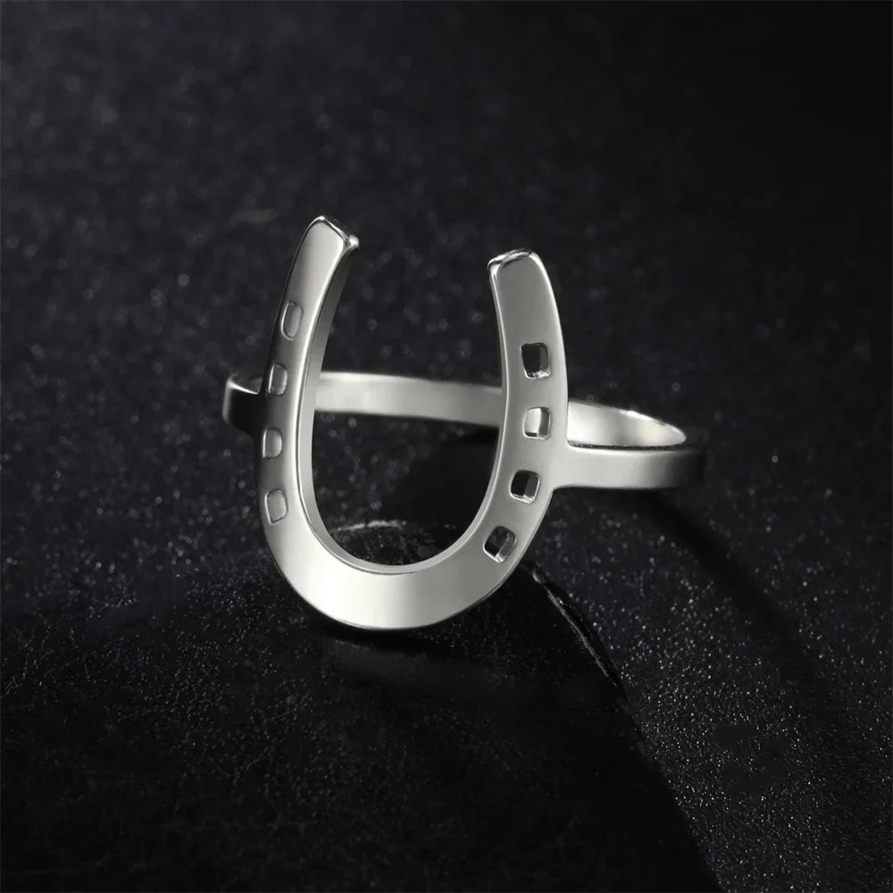 Sterling silver horse ring