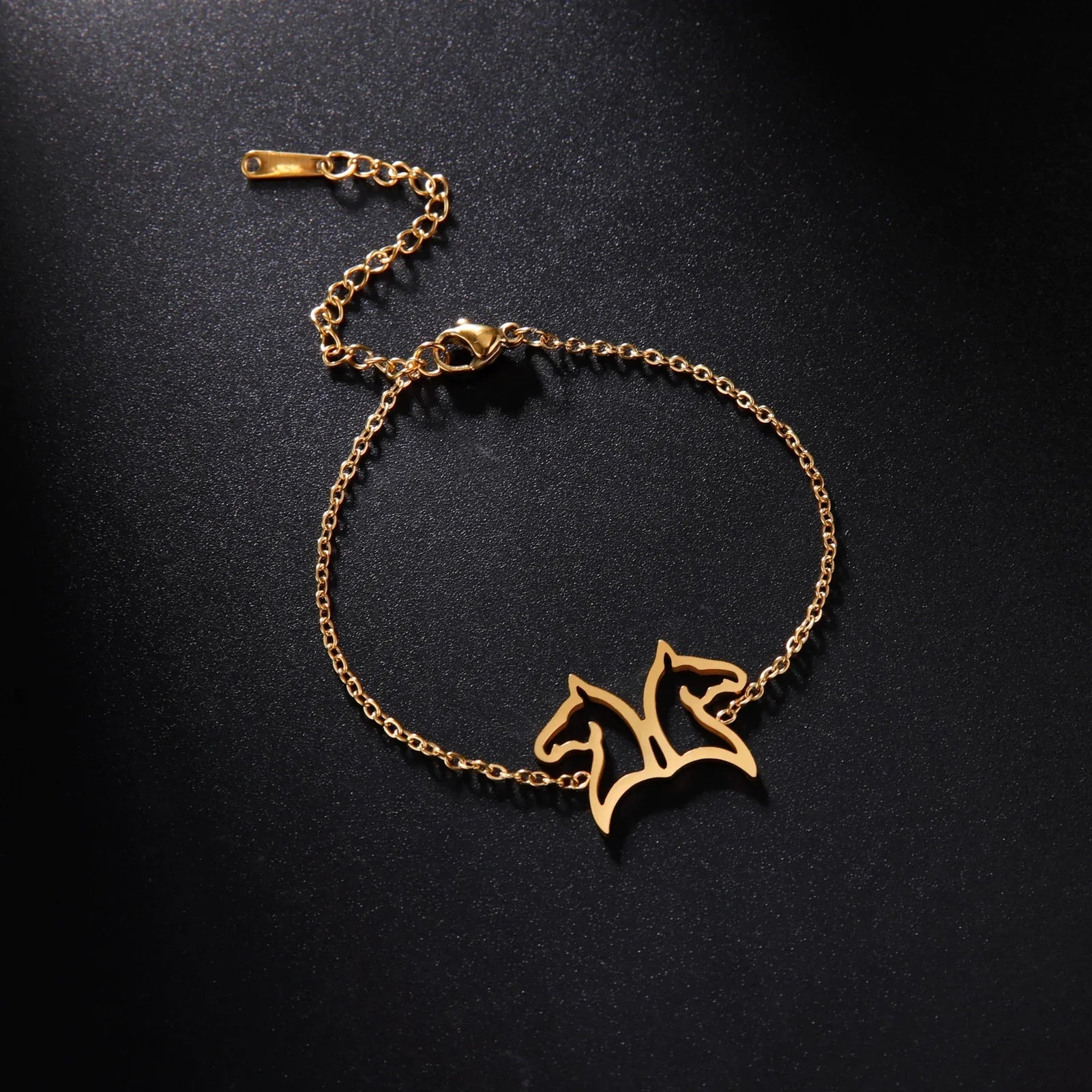 Gold horse bracelet