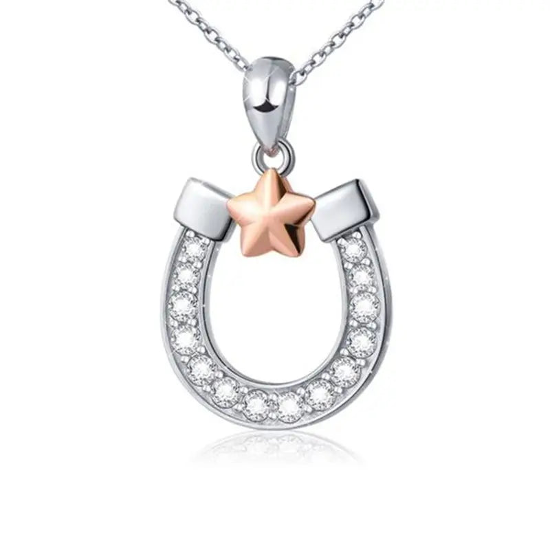 Horseshoe star necklace