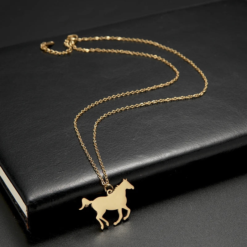 Necklace with a horse on it
