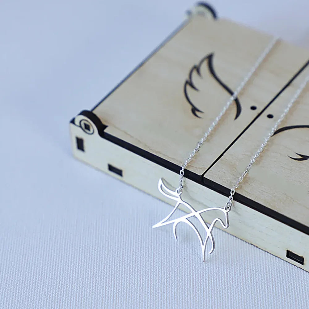Horse necklace sterling silver Dream Horse