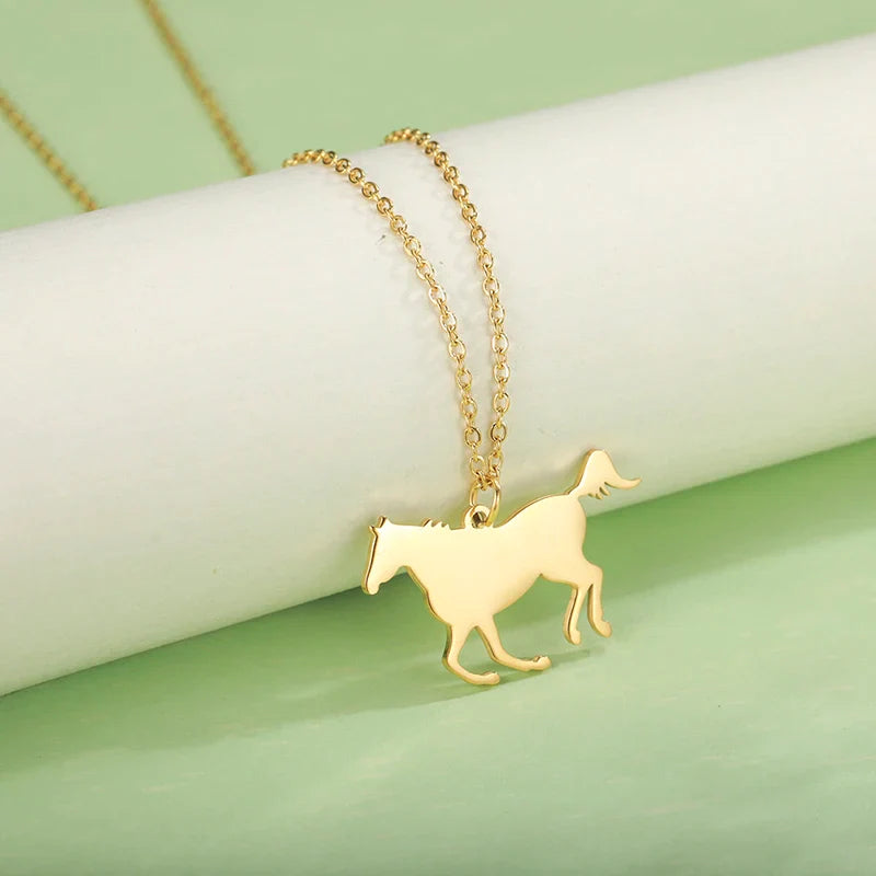 Necklace with a horse on it
