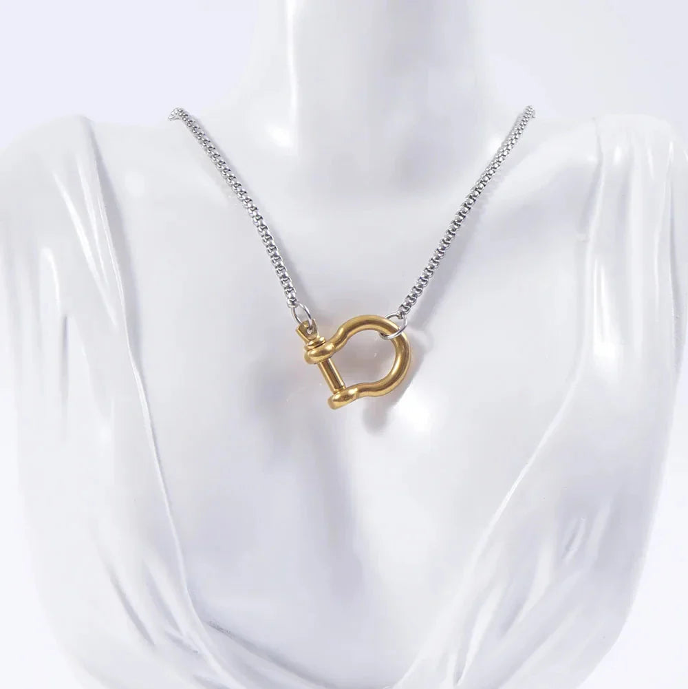 Horseshoe pendant for men