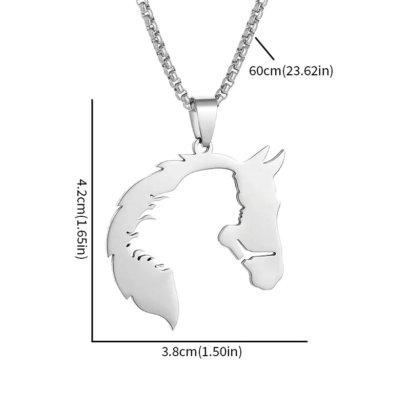 Horse necklace for men