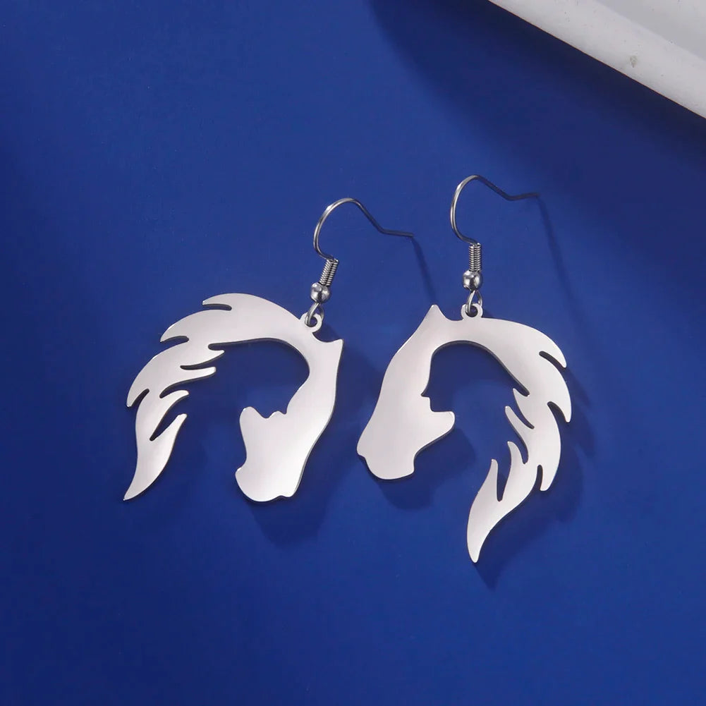 Horse sterling silver earrings