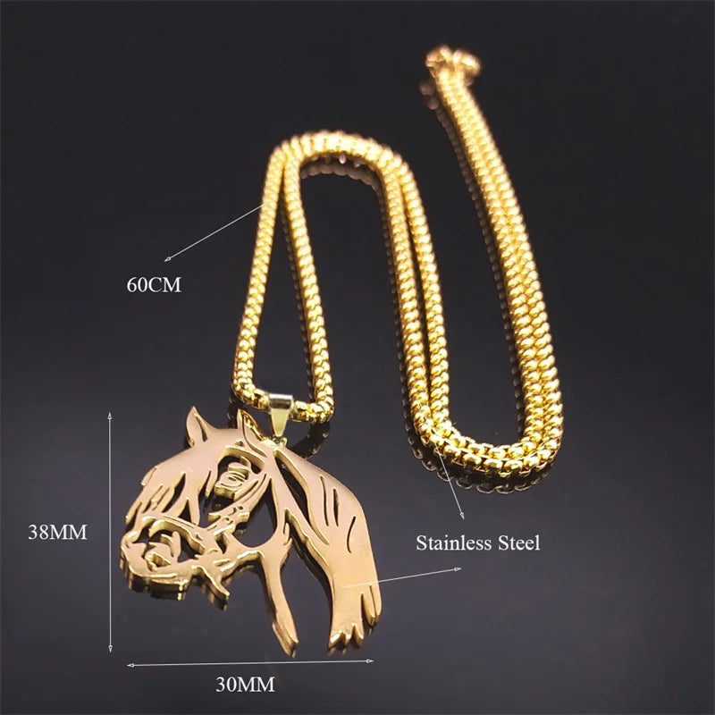 Gold horse pendant Dream Horse