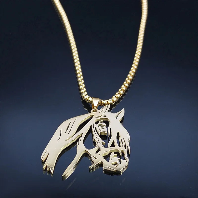 Gold horse pendant Dream Horse