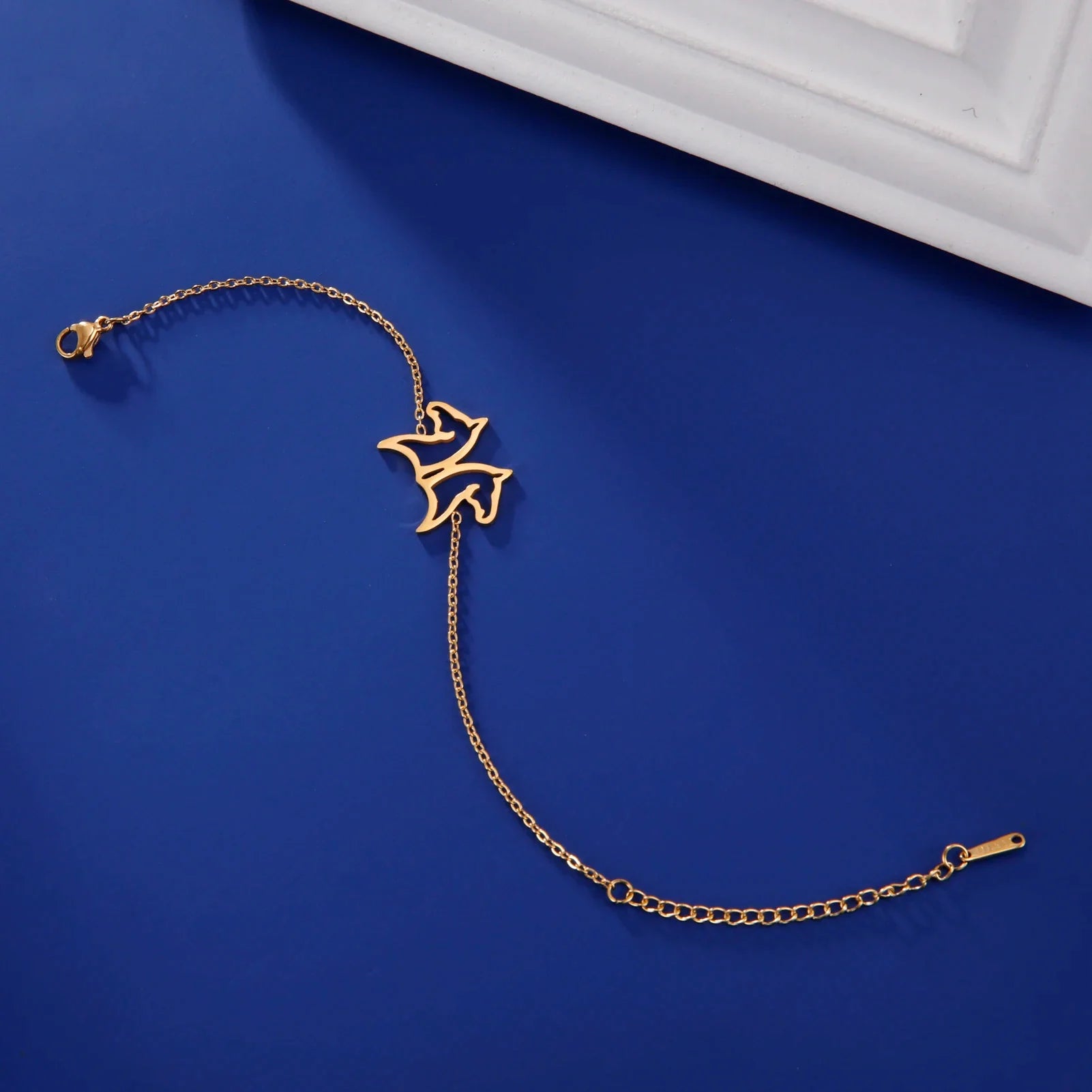 Gold bracelet horse