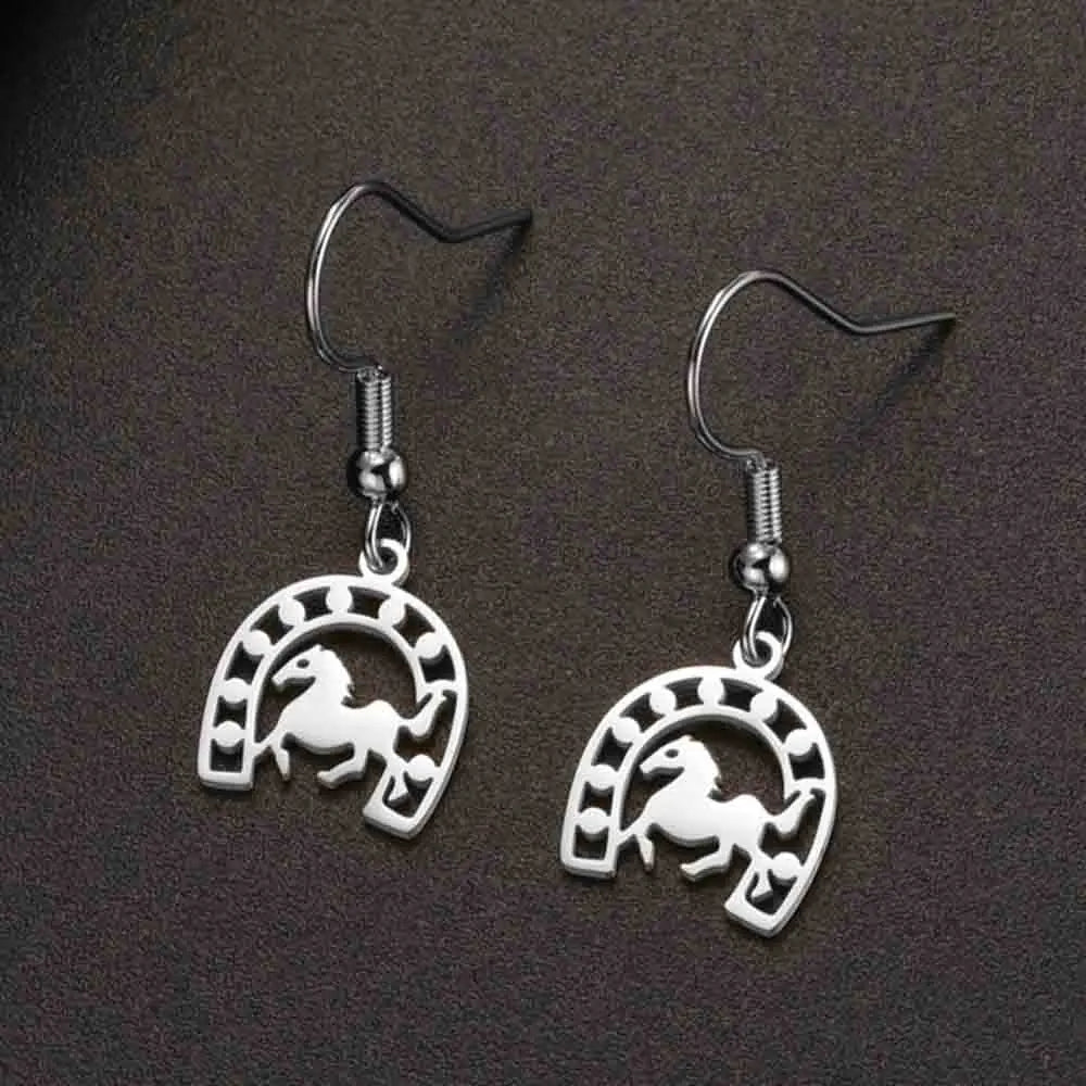 Dangle horse earrings