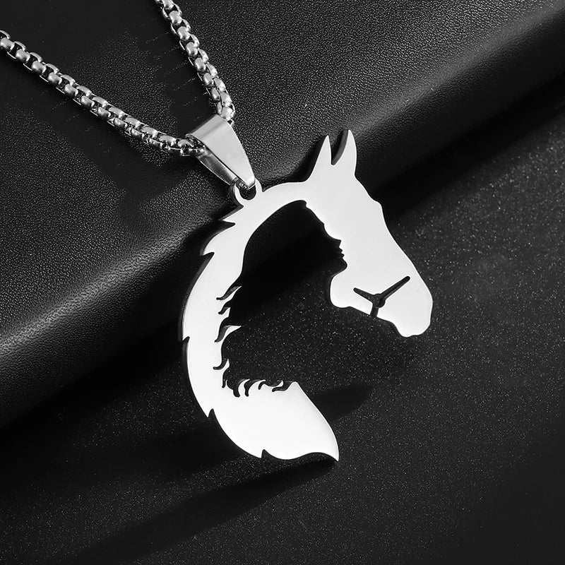 Horse necklace for men