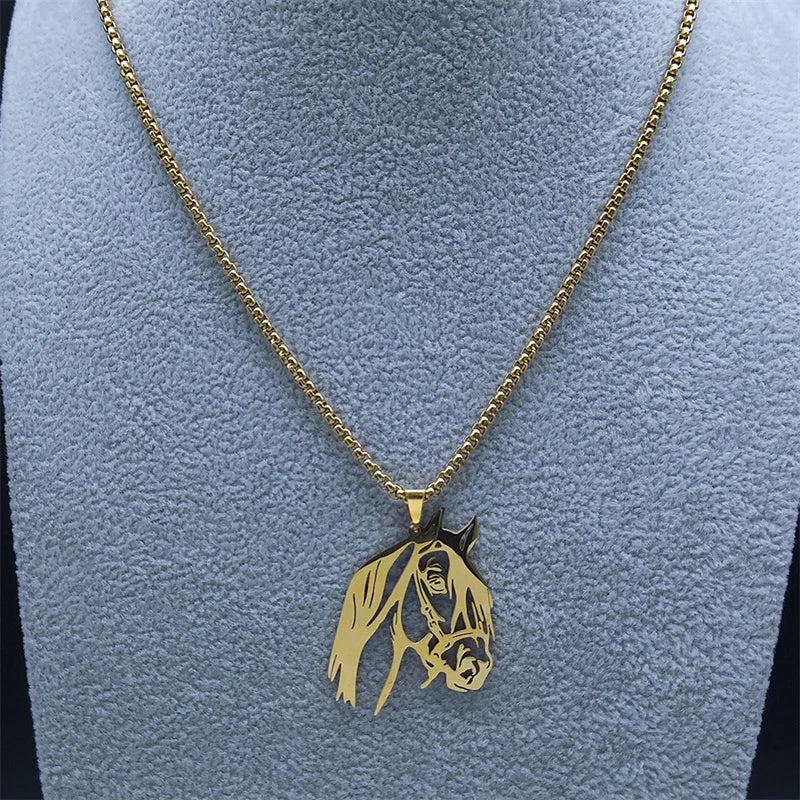Gold horse pendant