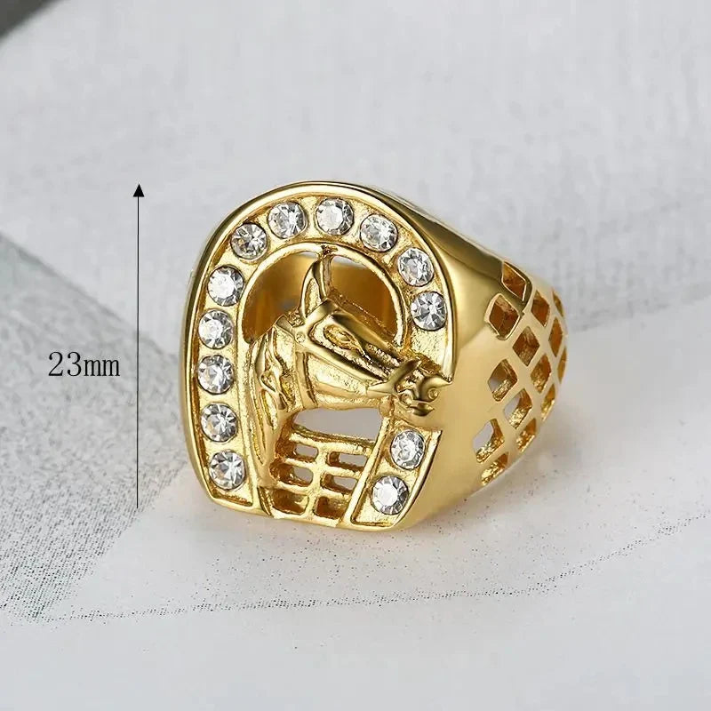 Horse face ring
