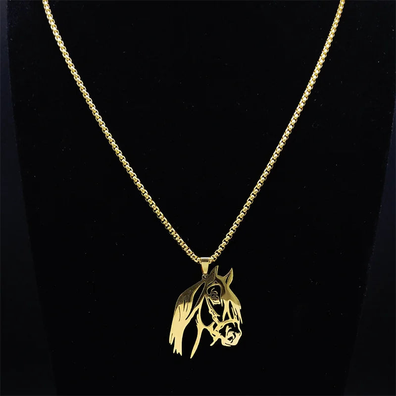 Gold horse pendant Dream Horse