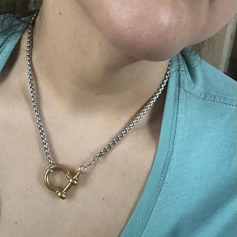 Horseshoe pendant for men