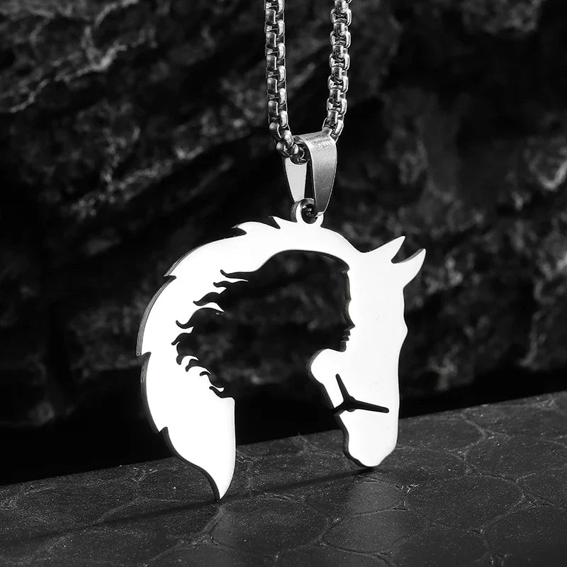 Silver horse pendant