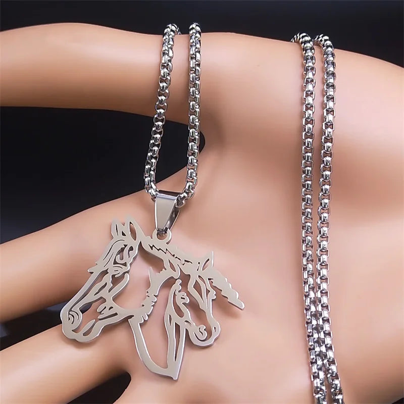 Necklace with a horse