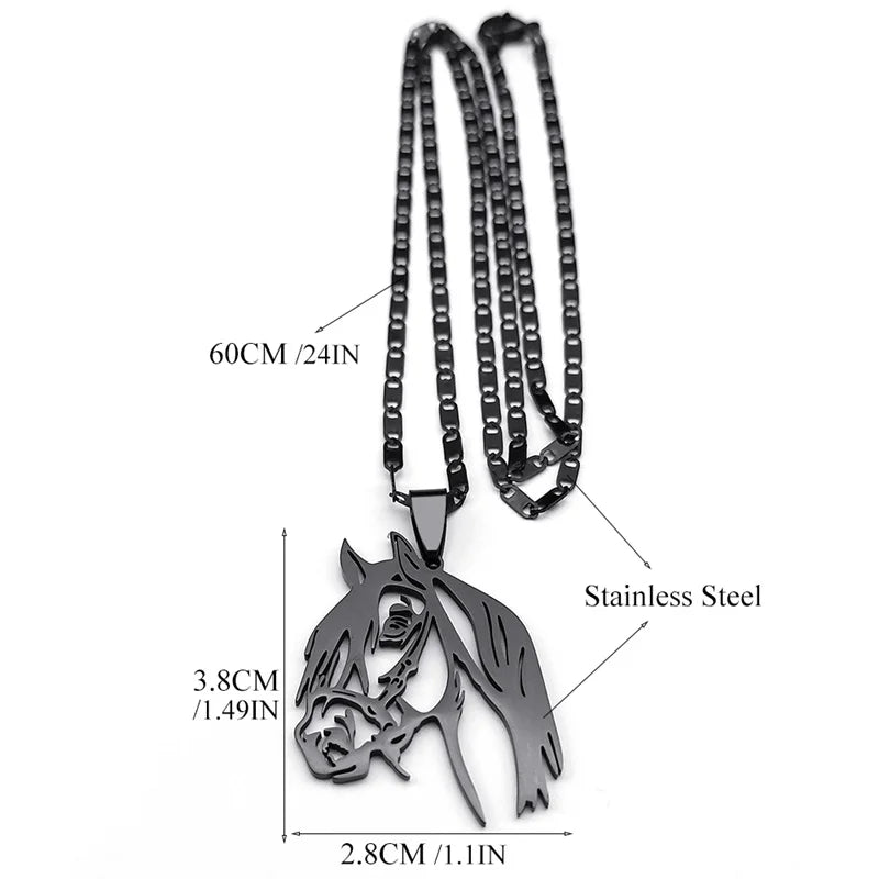 Black horse pendant