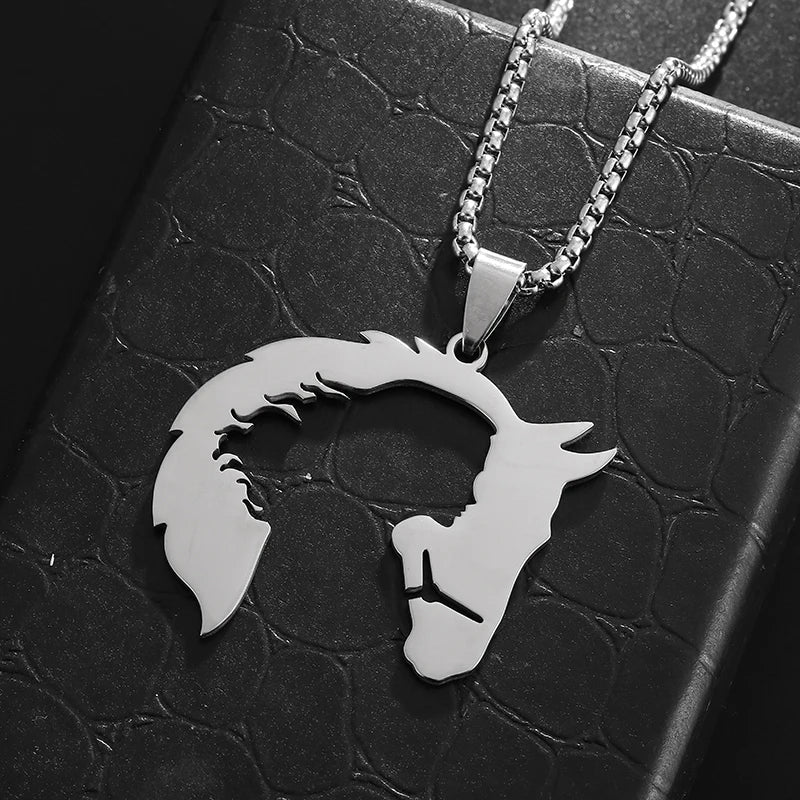 Horse necklace for men