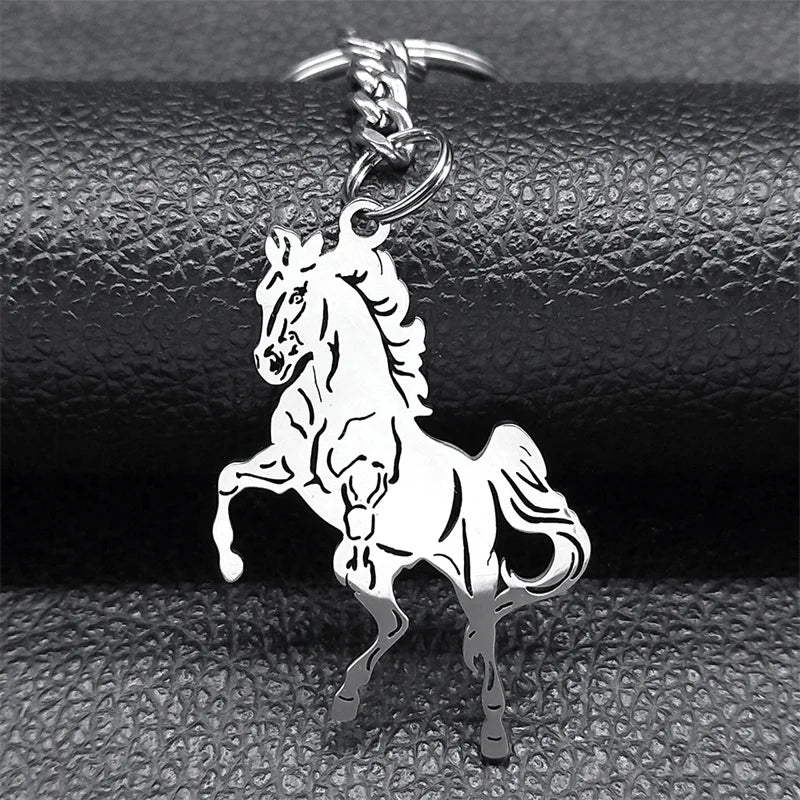 Silver horse key chains
